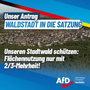 Unser Antrag Waldstadt in die Satzung
